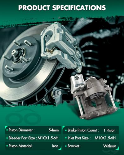 Image of SCITOO 184138 Rear Right Disc Brake Caliper Assembly Without Bracket For Buick For Riviera,For Cadillac For Eldorado /For Seville,For Oldsmobile For Toronado