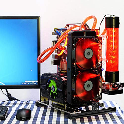 Chasis abierto para placa base DIY, soporte vertical para overclocking, compatible con ATX/Micro-ATX/Mini-ITX, marco ligero y compacto de aluminio miniatura 6