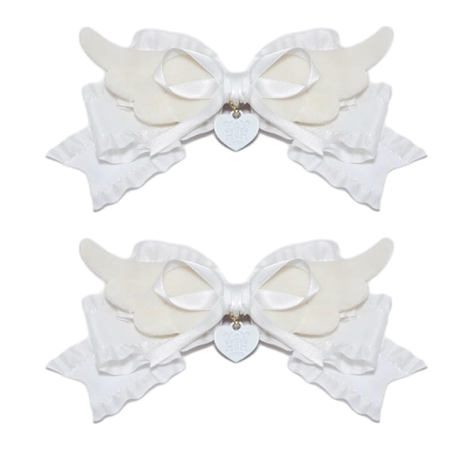 Animes Maid Bowknot Wing Hair Clip for Girl Ribbon Barrettes Show Hair Pin Masquerades Hair Decors