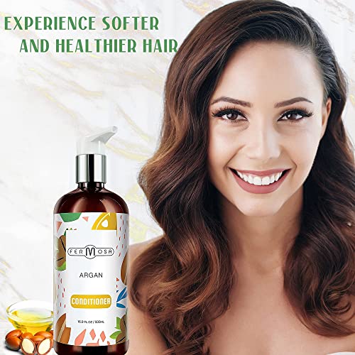 Fermosa Conditioner - Renewing Conditioner, Detox Clarifying & Cleansing Conditioner, Moisturizing & Nourishing, Anti Dandruff, Controls Frizz, Sulfate Free, 16.9 Ounce (Argan) #TOP3