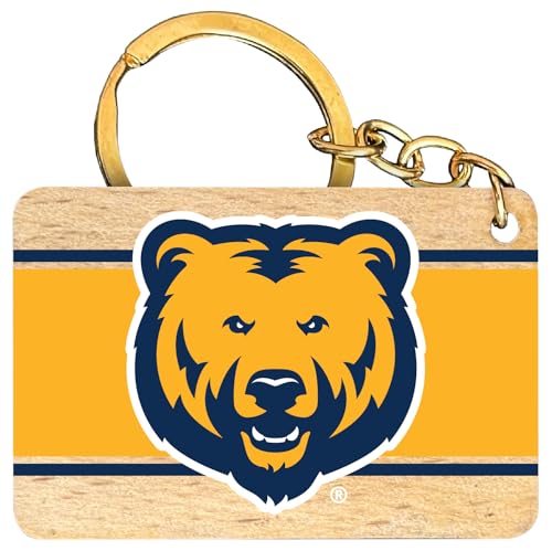 R and R Imports Northern Colorado Bears Flat Wood Keychain 1.5” x 2.5” Officially Licensed Collegiate Product 4-Pack