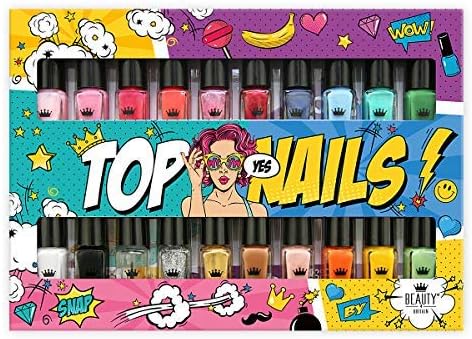 Beauty4Britain 20 Colour Nail Polish Set for Women 20 Different Rich Colours Quick Dry & Non Gel Nail Polish Deluxe Gift Box & 2 Bookmarks Included - Image 5