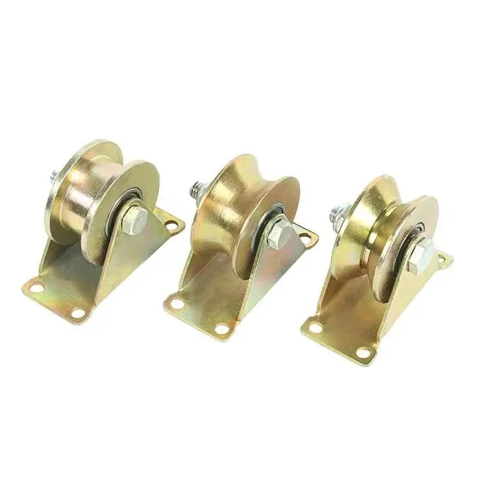 Puleggia con scanalatura, 1 pezzo a U, 2 rotelle rigide for carichi pesanti, for binario invertito, capacità di carico del cancello scorrevole 660 libbre (1 pezzo)(4pcs)