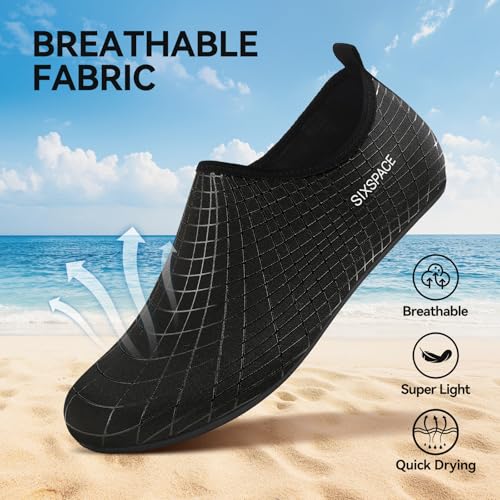 Image of Sixspace Water Shoes for Women Men Aqua Socks Swim Shower Beach Barefoot Pool Quick-Dry Non Slip Lake Surf