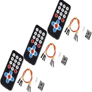 مجموعة جهاز تحكم عن بعد وجهاز استقبال بالأشعة تحت الحمراء، مجموعة أردوينو ملائمة 38 كيلو هرتز (عبوة من 3 قطع)