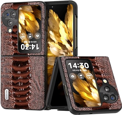 OPPO Find N3 Flip レザーカバー、 OPPO Find N 3 Flip本革携帯ケース