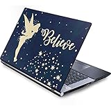 Skinit Decal Laptop Skin Compatible with Generic 17in Laptop (15.2in X 9.9in) - Officially Licensed Disney Tinker Bell Believe Design
