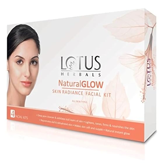 Natural Glow Skin Radiance 4 in 1 Facial Kit | Deep Pore Cleansing | Skin Lightening & Hydrating | 200g