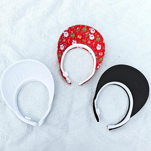 Image of 3 Pack Sports Sun Visor Hat Women Men Adjustable Clip On Visors Outdoor Golf Beach Cap
