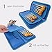 MyArtscape Paint Brushes - 15 Pc Art Brush Set for Watercolor, Acrylic, Oil & Face Painting | Short Handle Artist Paintbrushes with Travel Holder | 1 Year Warranty (Cool Blue)