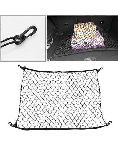 Filet de rangement pour coffre de voiture en nylon élastique 70x70cm
