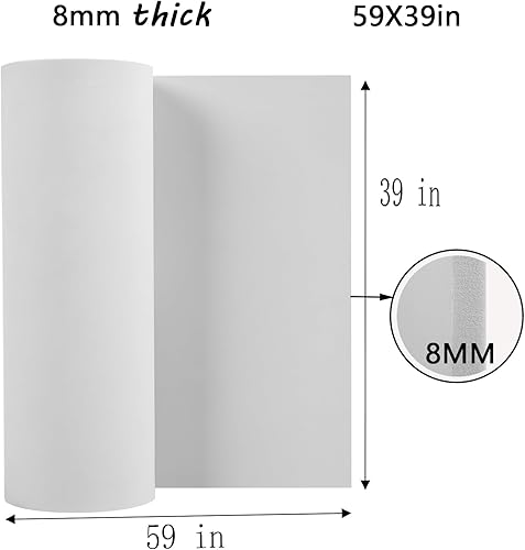 Miniatura 2 de AMZQNART Espuma EVA, rollo de espuma para cosplay, tamaño 0.315 in de grosor, 39 x 59 pulgadas (16 pies cuadrados), adecuado para modelado de espuma