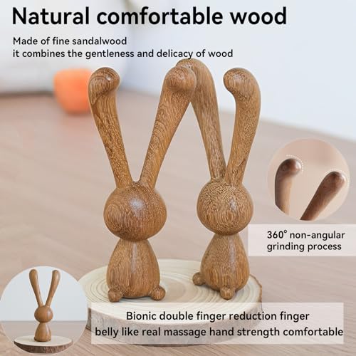 Wood Facial Head Massage Wooden Tool,Body Gua Sha Tool,for Face Shaper Nose Lifter Eye Hair Neck Massager Stick,Decorations,Handheld,Stress Relaxation Muscle Relaxing, Gifts Cute - Image 4