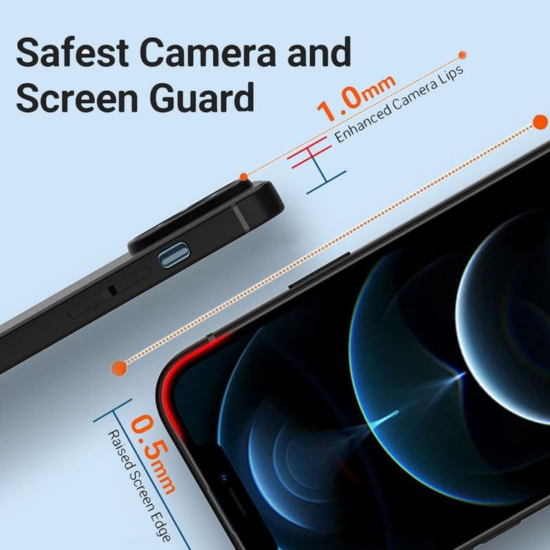 Miniatura 5 de Funda de teléfono para Umidigi A15 (6.70 pulgadas), 2 piezas de protección contra caídas de cuerpo completo, [ultrafina x a prueba de golpes]