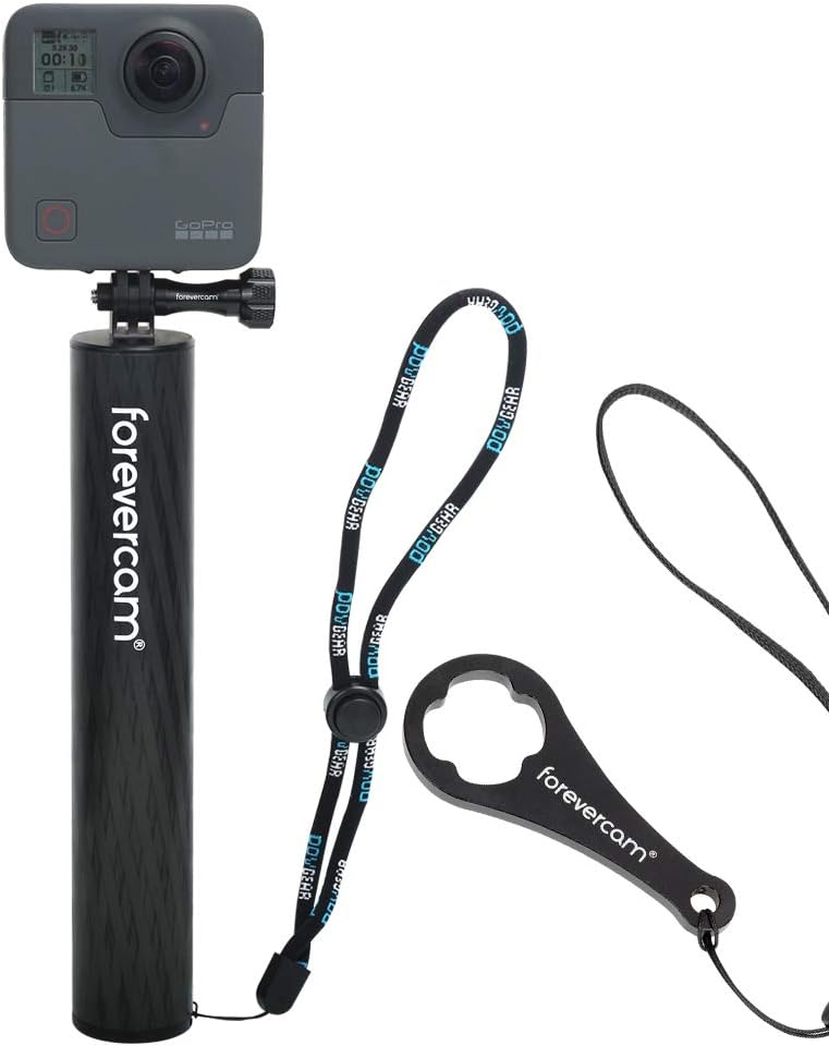 Forevercam Selfie Stick Tripod Floating Aluminum Waterproof Hand Grip Mount,Camera and Adjustable Wrist Strap for All Types Compatible Gopro Hero 3/4/5/6/7 Fusion Cameras