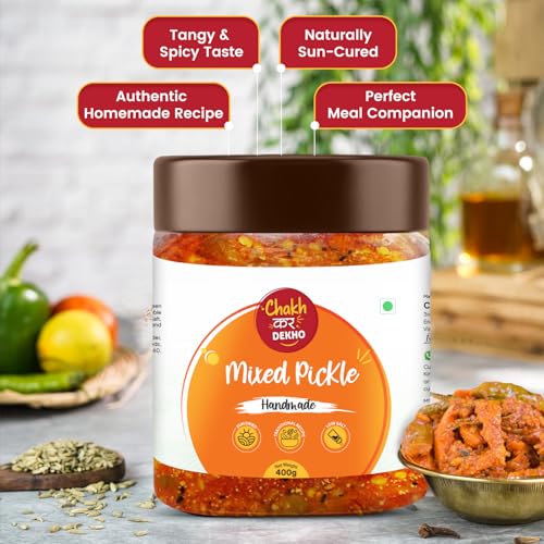 Image of Chakh Kar Dekho Mix Pickle 400g | Mixed Achar | Tangy Spicy
