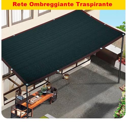 Toldo red de sombra con ojales protector solar transpirable 2.5x6.5m 3