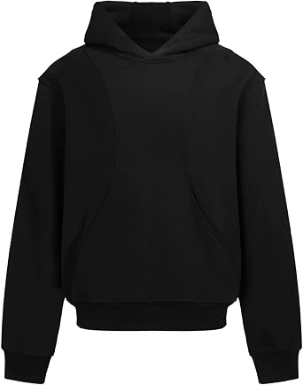 Mens Hooded Hoodie Modern Pullover Long Sleeve Casual Sweatshirts With Pocket