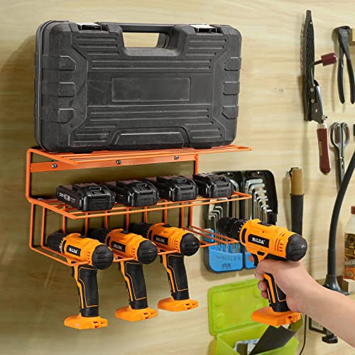 Power Tool Organizer For Tool Storage,Wall Mount Tool Organizers And Storage Rack For Garage Organization,Garage Wall Organizer With Shelf,Heavy Duty Drill Holder For Lifetime Use(2 Pack Orange) #TOP2