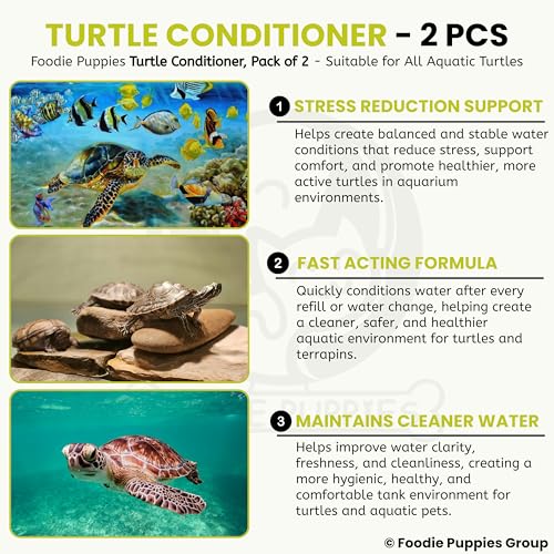 Image of Foodie Puppies Turtle Conditioner Blocks for Aquatic Turtles (Pack of 2) | Calcium & Vitamin D3 Enriched Formula | Supports Strong Shell, Clean Water & Healthy Growth for Turtles & Aquatic Reptiles