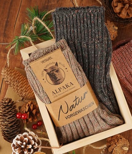 YESWEL Alpaka Socken Damen & Herren – 2 Paar – Bild 3