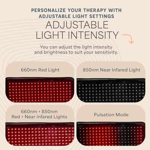 Lifepro Red Light Therapy for Body Wrap – 660nm & 850nm Near Infrared and Red Light Therapy Mat for Body – Adjustable, Portable & Full-Body Relaxation for Daily Wellness - Image 6