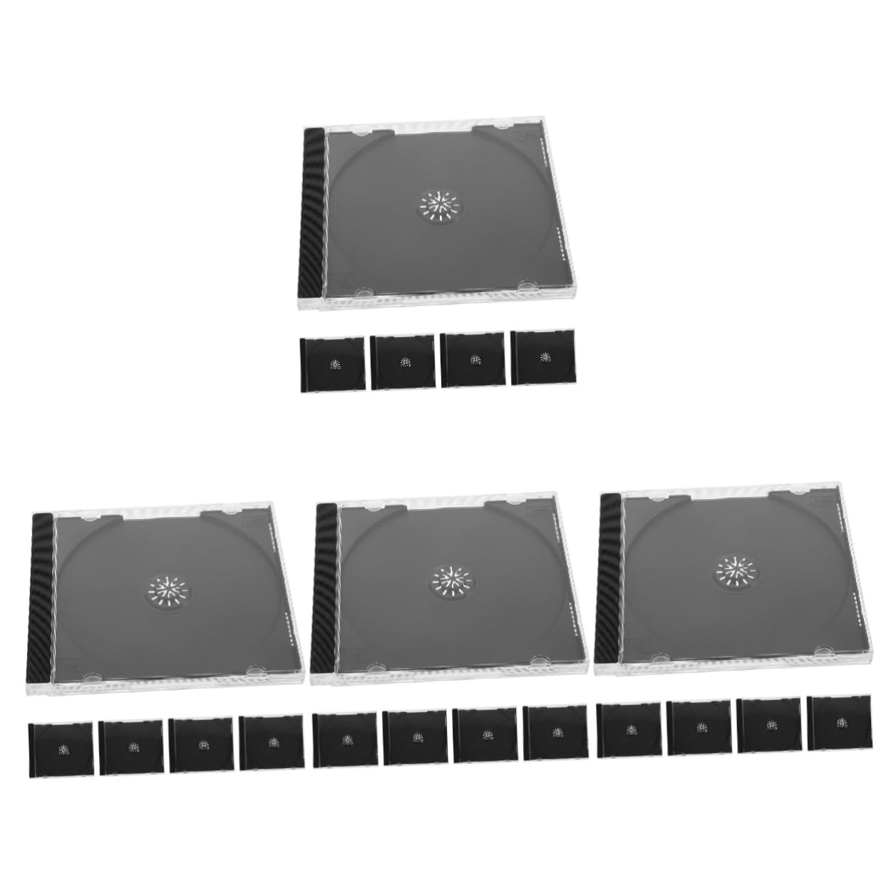 Cabilock 20piezas Cd Storage Cases Reusable Cd Holders Disc Boxes Para Dvd y Transparente y Resistente Para Organización y Protección De Discos