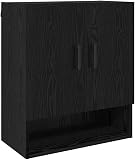 vidaXL Armoire Murale 60 x 31 x 70 cm Bois d'ingénierie Chêne Noir - 1