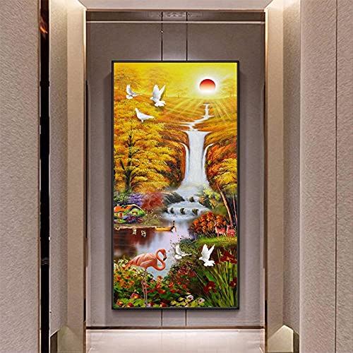 Peinture diamant 5D paysage broderie diamant kit complet strass toile 40x100cm