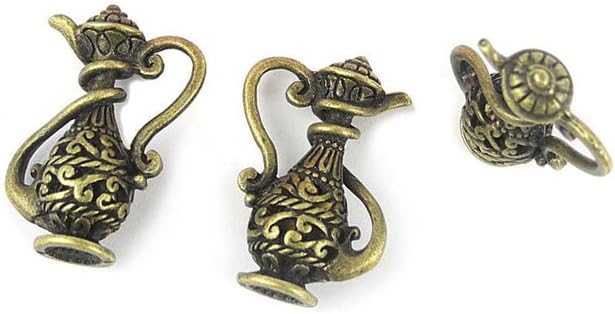 Jewelry Making Charms YL080 Hollow Teapot Ancient Bronze Retro Findings Bulk Pendant for Necklace Bracelets