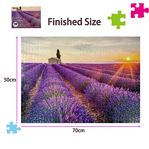 JMbeauuuty 1000 Piece Jigsaw Puzzles - Lavender Fields - Flower Puzzles for Adults 70x50cm, Big - Image 4