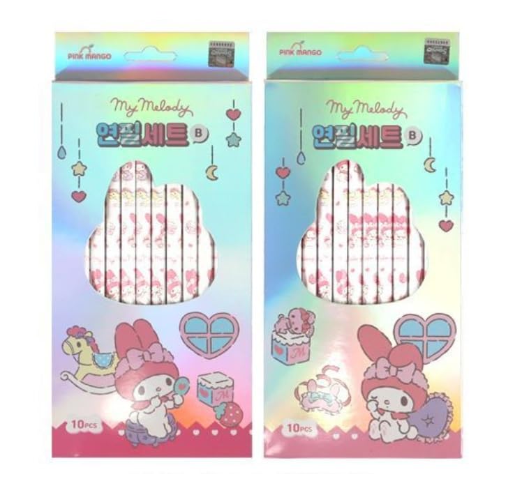 Lápices Cute MSGlobal B Hexagonal 10 unidades rosa miniatura 4