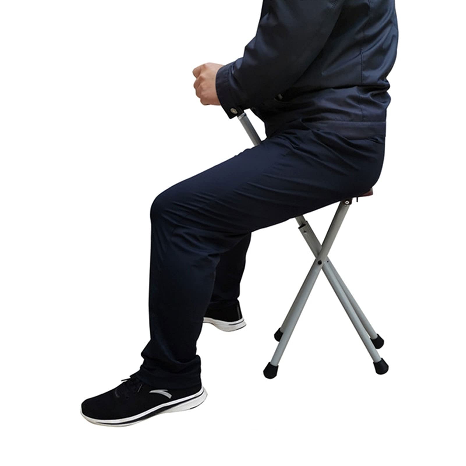 Bastón con Silla de Asiento, Bastones para Mujeres y Hombres, Baston Aluminio para la Artritis de Ancianos, Bastones Personas Mayores y discapacitados, Base Antideslizante (Color : Azul)