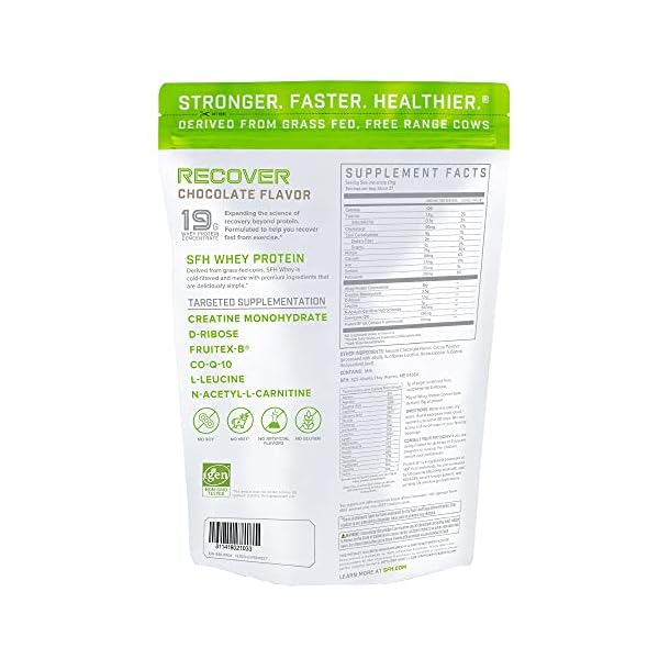 Recover Whey Protein Powder (Chocolate) by SFH | Great Tasting 100% Grass Fed Whey for Post Workout | All Natural | No Soy, No Gluten, No RBST, No Artificial Flavors (Bag) - Image 3