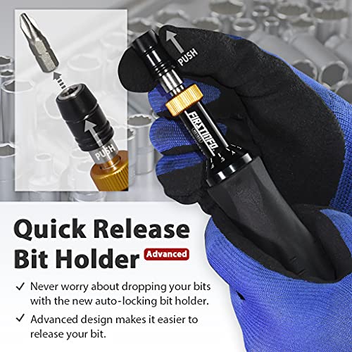 Image of FIRSTINFO H51832 Precision Certified Limited /Limiting Torque Screwdriver 2-12 in-lbs with 1 /4 Inch Universal Hex Bit Holder Quick Release Design
