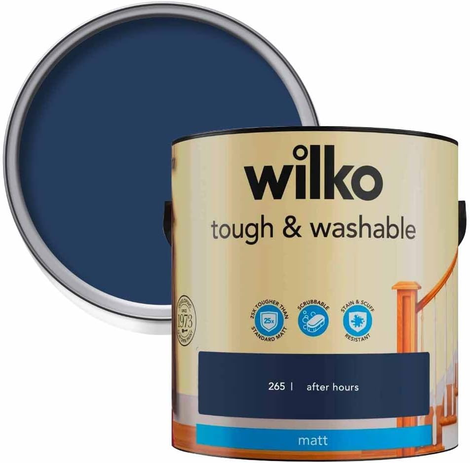 wilko Tough & Washable Matt Emulsion Paint, Stain & Scuff Resistant