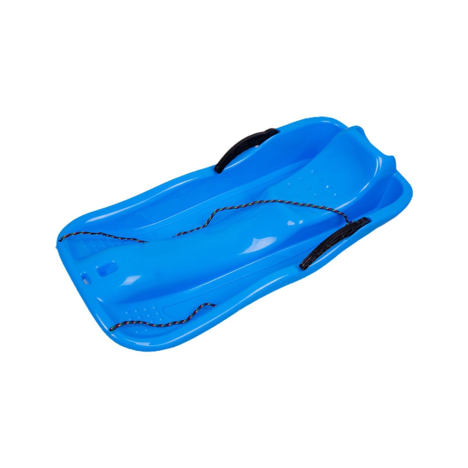 Schlittenurlaub Schneeschlitten Robustes Spielzeug für Outdoor Spaß mit Griffen und Seilloch Schlitten für Zwei Personen im Winter Lenkbarer