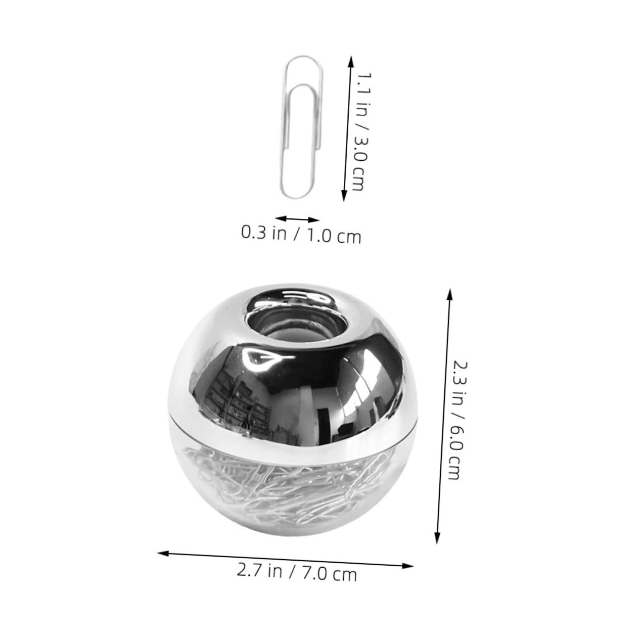 SHINEOFI 2 Clips Metal Multifunción con Caja Magnética Sujetapapeles Decorativos para Oficina y Manualidades Unidades Antideformación para Organización de