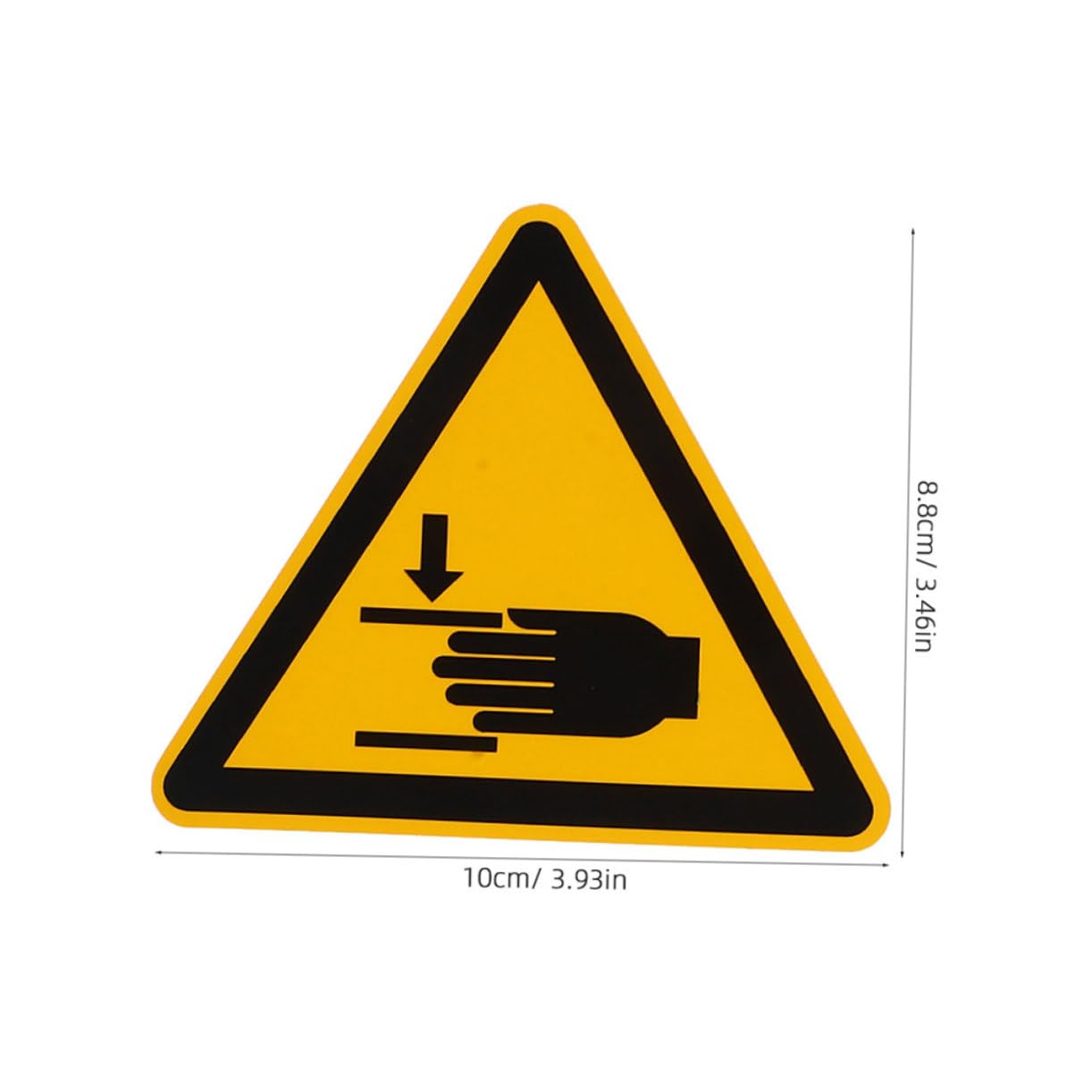 FUNOMOCYA Safety Sign Stickers 8 Pack Warning Labels for Machinery Easy to Apply Hand Crush Sign