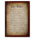 KINYEYE Our Father Prayer Wall Decor,16x24 Inches Christian The Lords Prayer Wall Art Decor,Inspirational Quotes Bible Verse Scripture Print Canvas Painting?UNFRAMED?