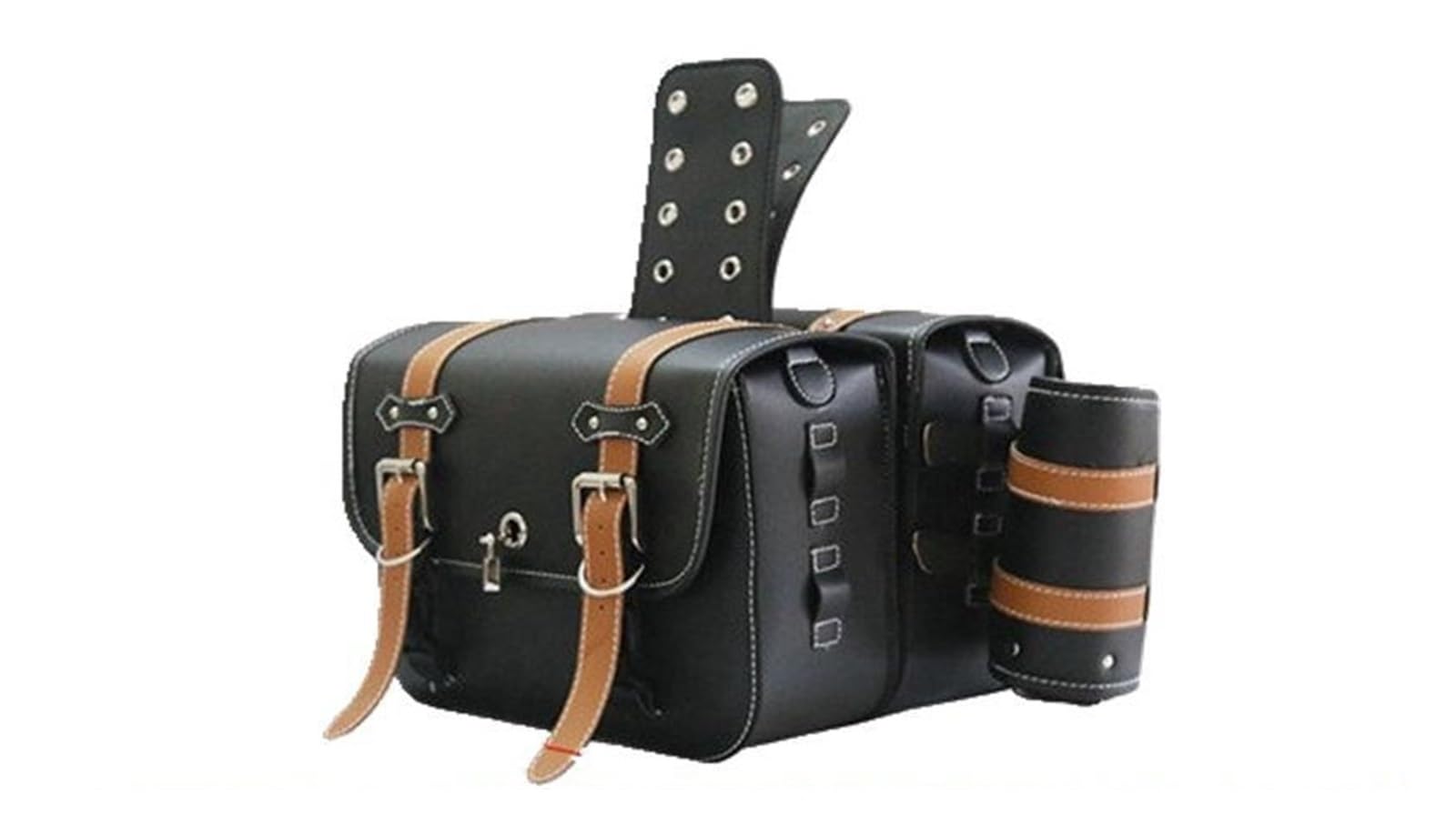 Accessori Moto Borsa Sella Laterale In Pelle PU Per Rebel 500 (CMX500) 2017 2018 2019 2020 2021(Brown)