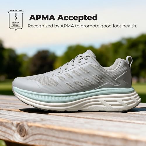 NORTIV 8 Men's Walking Running Tennis Cushioning Shoes ActiveFloat Non Slip Athletic Gym Workout Jogging Comfortable Sneakers,Size 12,Grey,SNWS245M