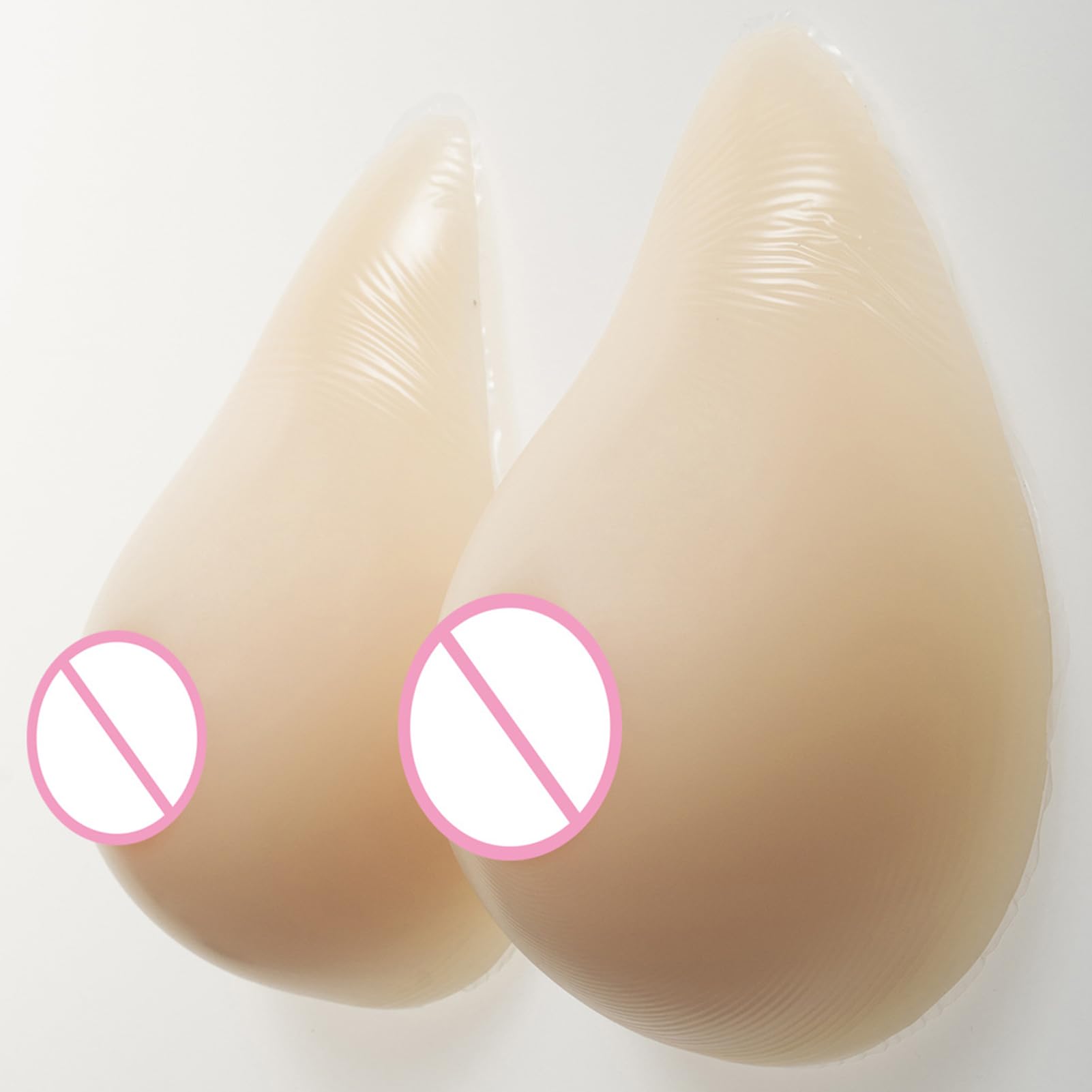 1 Paire de Faux Seins Auto-adhésifs for Les travestis, Personnes transgenres, améliorent la Silhouette, découvrez beauté Flesh-500g