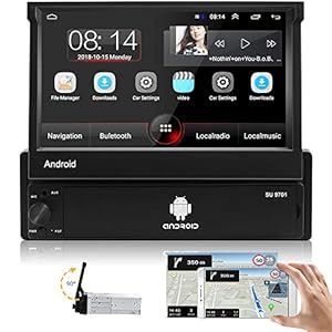 Android Single Din Auto Stereo 7 Inch Flip Out Capacitief Touchscreen Radio Ondersteuning Bluetooth FM Radio WiFi GPS…