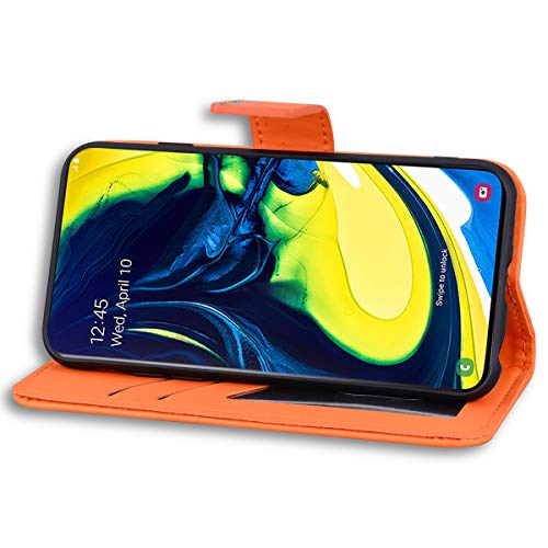 Greaked for Samsung A10/A20/A30/A50/A50/A50S/A30S Capa protetora de couro PU com compartimento para