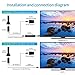 HDTV Antenna - Newest Portable Indoor Digital Antenna, 50 Mile Long Range with Amplifier Signal Booster for 4K HD VHF UHF Local TV Channels with 13ft Coaxial Cable Support All Television