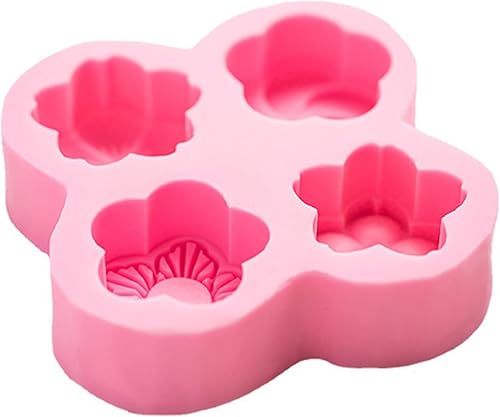Miniatura 1 de Moldes de jabón de silicona de 4 cavidades con forma de flor exquisita, diseño único, las mejores ideas de regalo para amantes de los hechos a mano,