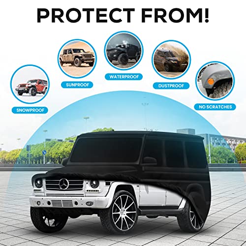 Image of semi Custom Outdoor car Cover for w463 Storage G320 G500 G350 G63 G65 Water Resistant Protect UV Rays