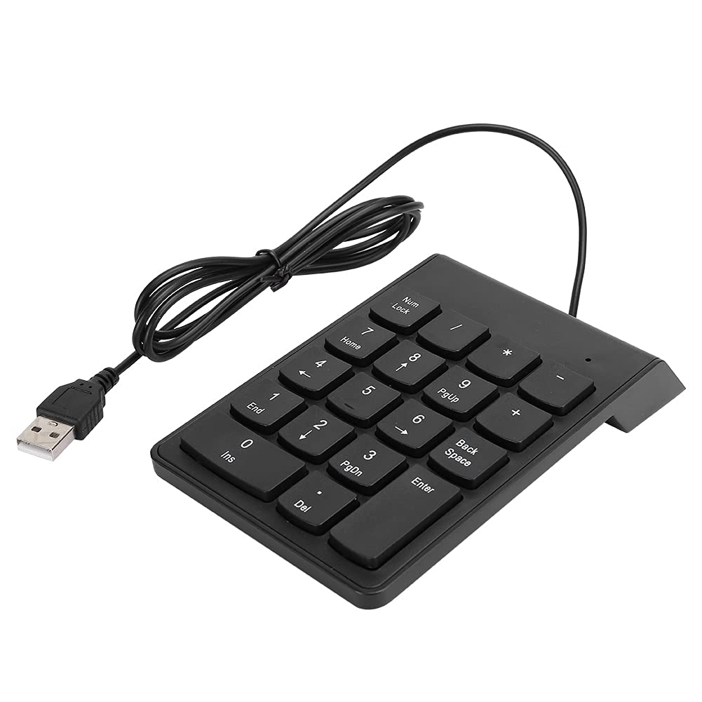 EIMSOAH Numeric Keypad,18 Key USB Number Pad Numpad,Keyboard Number Pad,USB 18 Key Number Numeric Keypad Keyboard for Laptop Notebook PC Computer (Black)