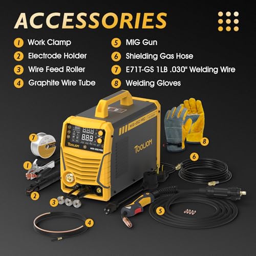 TOOLIOM 250A Aluminum MIG Welder with Pulse